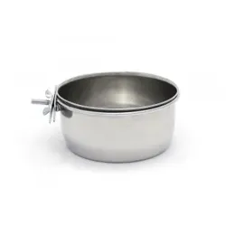 Futter- oder Trinknapf mit Flügelmutter 15 cm