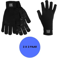 Heatkeeper - Strickhandschuhe Herren - Schwarz - 2 Paar L