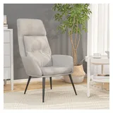 vidaXL Relaxsessel Hellgrau Wildleder-Optik