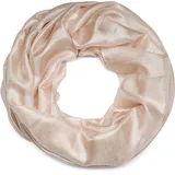 Stylebreaker Loop "Seidiger Einfarbiger Loop Glitzer", Damen, weiß (creme, beige), Obermaterial: 100% Viskose CV., Modisch, Modetücher Loop