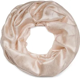 Stylebreaker Loop "Seidiger Einfarbiger Loop Glitzer", Damen, weiß (creme, beige), Obermaterial: 100% Viskose CV., Modisch, Modetücher Loop