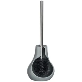 Wenko WC-Garnitur WENKO "Drop Neo", grau, B:40cm H:13,5cm L:14cm, Keramik, Reinigungsbürsten,