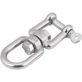 Edelstahl Drehwirbel Wirbelschäkel Heavy Duty 304 Edelstahl Wirbelring Schnappanker Rollschäkel Gerät zum Heben(6mm)
