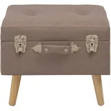 vidaXL Hocker mit Stauraum 40 cm Braun Stoff