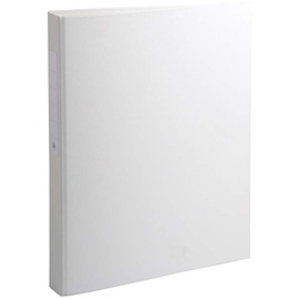 Exacompta 54388E 10er Pack Ringbücher 2 Ringe Füllhöhe 25mm, Rücken 40mm, aufgeklebtes Rückenschild, für DIN A4 Kunststoffbezug aussen und innen, weiß