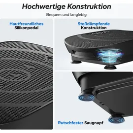 Merach Vibrationsplatte Trainingsgerät – mit 10 Intensitätsstufen, für Ganzkörpertraining, Muskelaufbau & Formung, schwarz