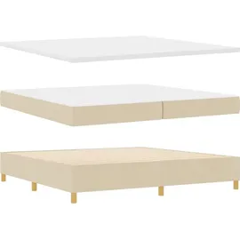 vidaXL Boxspringbett 200 x 200 cm Creme