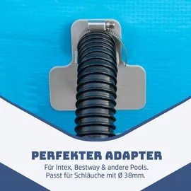 Villkin Pool Schlauchhalter 26-38 mm grau