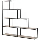 CaliCosy Bücherregal 30 x 11 x 157 cm Schwarz
