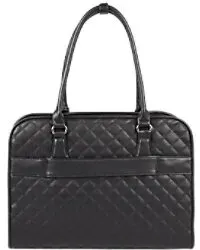 Socha Laptoptasche für Frauen 15,6 Zoll herausnehmbares Laptopfach Jet Black Diamond