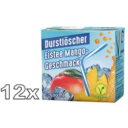 Durstlöscher Eistee Mango Erfrischungsgetränk 12x500ml