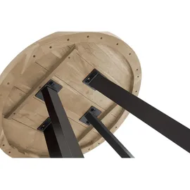 SAM Outillage Esszimmertisch rund 90 cm Akazienholz naturfarben schwarz SOPHIA - Beige