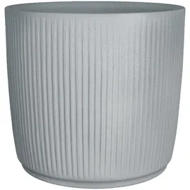 Scheurich Linetto 47, Pflanzgefäß/Blumentopf/Pflanzkübel, rund, Farbe: Stony Grey, hergestellt mit recyceltem Kunststoff, 10 Jahre Garantie, für den Außenbereich