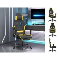 VidaXL Gaming-Stuhl mit Fußstütze Schwarz und Gelb Stoff