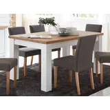 Casamia Esstisch Esstisch Esszimmer Tisch Olbia 140/160/180x95cm Pinie Nordica weiß 140 cm x 78 cm x 95 cm