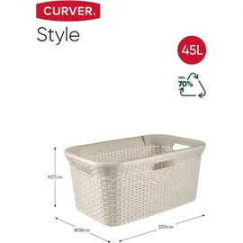 Curver Wäschekorb Rattan 45L