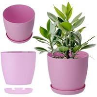 Kadax Matte Blumentopf mit Untersetzer, aus Kunststoff, 25 cm,
