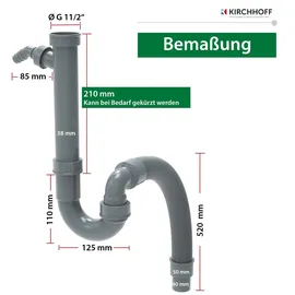Kirchhoff Flex Siphon Küchenspüle 0 x 0 cm Grau
