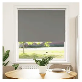 vidaXL Verdunkelungsrollo Klemmfix 106 x 130 cm Grau