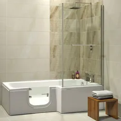 Solarna Badewanne mit Tür/Seniorenbadewanne 170x85/70cm, rechts, , mit Duschkabine