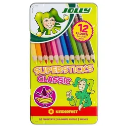 JOLLY 12er-Pack Buntstifte »SUPERSTICKS CLASSIC KINDERFEST«