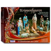 buttinette GLOREX Latex Krippenfiguren Set, Andere, Mehrfarbig, 31 x 22 x 6,5 cm