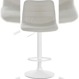 CLP 2er Set Barhocker Lex Stoff I Höhenverstellbare Thekenhocker Mit Stoffbezug I Drehbare Tresenstühle Mit Metallgestell