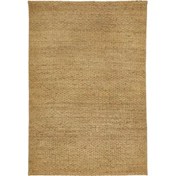 Teppich MY HOME "Oda", beige (natur), B:170cm H:13mm L:120cm, Jute, Baumwolle, Teppiche, Flachgewebe, aus Naturfaser, Jute
