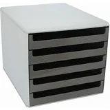 M&M M und M Schubladenbox 28,5 x 35,7 x 26,0 cm 5-tlg. grau