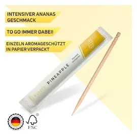 Wunder Zahnstocher - Zahnstocher mit Geschmack - 100er-Set Ananas Einzeln verpackt für deinen Lifestyle