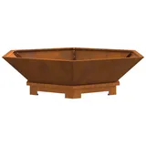 vidaXL - Feuerstelle Sechseckig 100x100x28 cm Cortenstahl 296886