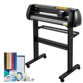 Vevor Vinyl Schneideplotter 720 mm SignMaster Bodenständer, Plottermaschine Schnittgeschwindigkeit 10–800 mm / s, Schnittkraft 10-500 g, Schrittmotor, fünf Vinylrollen, 16 MB, 13,5 kg,