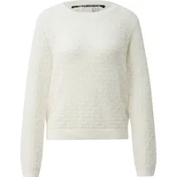 QS Strickpullover mit Ajourmuster Beige XXL