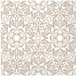Chic Antique Serviette mit Muster, L33/B33 cm, leinen