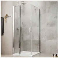 maw by GEO Eckdusche maw flex PRO AP-F200, BxT: 80x80 cm, Einscheibensicherheitsglas silberfarben 80 cm x 202,2 cm x 80 cm