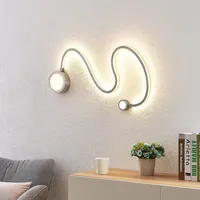 LINDBY 'Rion' LED-Wandleuchte, nickel