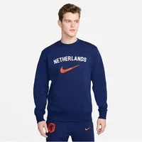 Nike Niederlande Club Fleece-Sweatshirt mit Rundhalsausschnitt Herren - Blau, S