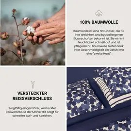 SCHIESSER Bettwäscheset Wesley - Renforcé - 2-teilig - 135 x 200 cm, - Blau