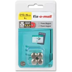 fix-o-moll Neodym Magnete Kegel 12mm silber