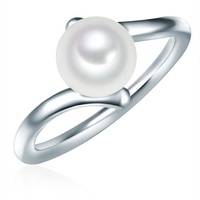 Valero Pearls Ring Sterling Silber Süßwasser-Zuchtperle in Silber Ringe Damen