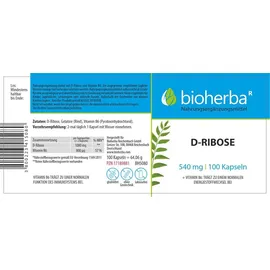 Bioherba D-Ribose Kapseln 100 St.