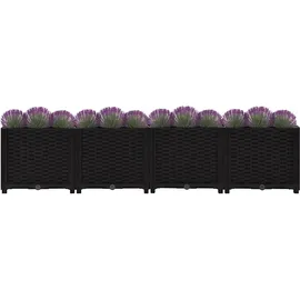 vidaXL Hochbeet 160 x 40 x 34,7 cm Schwarz