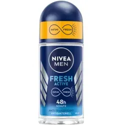 NIVEA Deodorant / Anti-Transpirant Roll-On 82808 , 50 ml - Flasche, Fresh Active for Men