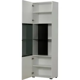 INOSIGN Vitrine "Trentino", schwarz (opaque weiß, weiß hochglanze, schwarz), B:58cm H:190cm T:35cm, Glas, MDF, Spanplatte, Schränke, Vitrine, Höhe ca. 190 cm, Soft-Close-Funktion, Hochglanzfronten