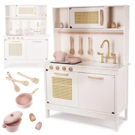 AGA Kinder-Retro-Holzküche aus MDF mit BOHO-Zubehör