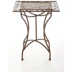 CLP Eisentisch Asina 60 x 60 cm antik braun