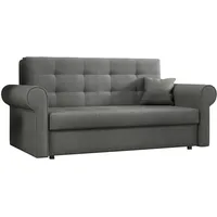 Mirjan24 Schlafsofa Viva Silver III mit Bettkasten, Bettsofa mit abgerundete Armlehnen, 3 Sitzer Polstersofa mit Schlaffunktion, Sofagarnitur inkl. Kissen, Sofa, Wohnlandschaft (Mono 246)