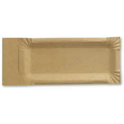 Nette 250 Pappteller mit Abriss braun 8x18+3cm Abrissteller Bratwurstteller