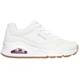 SKECHERS Mädchen Uno Stand on Air sneakers sports shoes, White Pu H Pink Trim, 38 EU