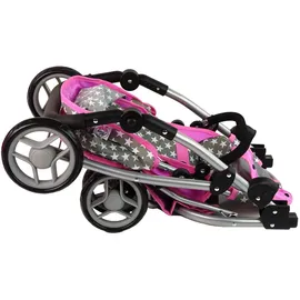 alice"s wonderland' Alice 2-in-1-Puppenwagen Sterne Rosa